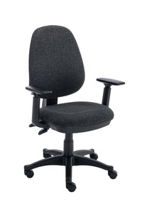 Versi 2 Lever Operator Chair with Adjustable Arms | Charcoal