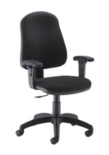 Load image into Gallery viewer, Calypso 2 Single Lever Office Chair with Fixed Back and Adjustable Arms | Black