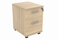 Load image into Gallery viewer, Mobile Under Desk Office Storage Unit | 2 Drawers | Canadian Oak