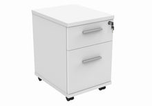 Load image into Gallery viewer, Mobile Under Desk Office Storage Unit | 2 Drawers | Arctic White