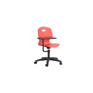 Arc Swivel Chair With Arm Tablet | Coral
