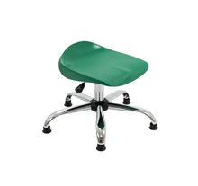 Load image into Gallery viewer, Titan Swivel Junior Stool with Chrome Base and Glides Size 5-6 | Green/Chrome