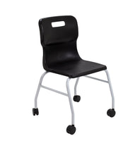 Load image into Gallery viewer, Titan Move 4 Leg Chair With Castors | Black