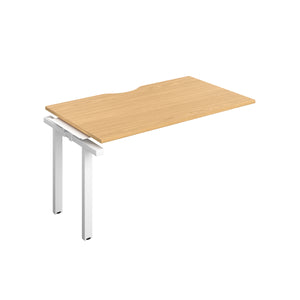 Telescopic Bench Extension with Cut Out: 1 Person | 1400 X 600 | Nova Oak/White