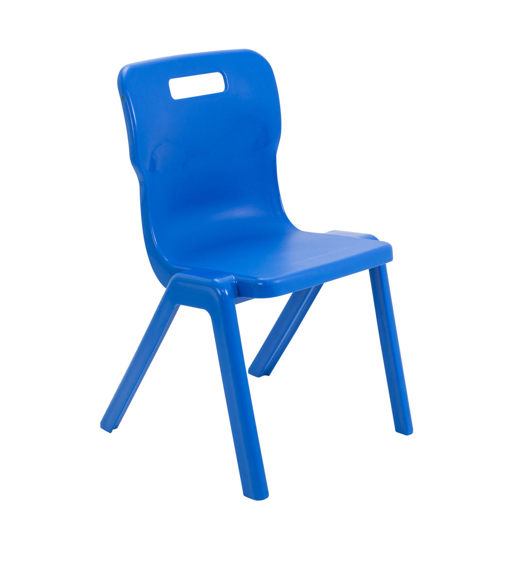 Titan Antibacterial One Piece Chair | Size 5 | Blue