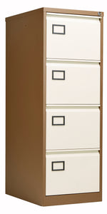 Bisley 4 Drawer Contract Steel Filing Cabinet | Coffee Cream