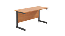 Load image into Gallery viewer, Single Upright Rectangular Desk: 600mm Deep | 1200X600 | Beech/Black