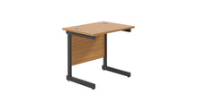 Load image into Gallery viewer, Single Upright Rectangular Desk: 600mm Deep | 800X600 | Nova Oak/Black