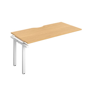 Telescopic Bench Extension with Cut Out: 1 Person | 1600 X 800 | Nova Oak/White