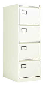 Bisley 4 Drawer Contract Steel Filing Cabinet | Chalk White