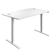 Load image into Gallery viewer, Economy Single Motor Sit Stand Desk | 1200 X 800 | White/White