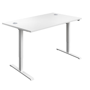 Economy Single Motor Sit Stand Desk | 1200 X 800 | White/White