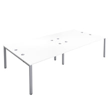 Load image into Gallery viewer, CB Bench with Cable Ports: 4 Person | 1200 X 800 | White/Silver