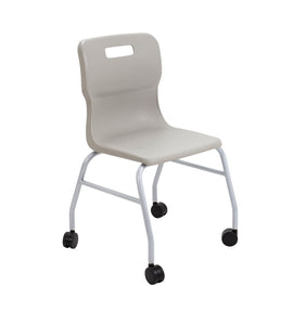 Titan Move 4 Leg Chair With Castors | Grey
