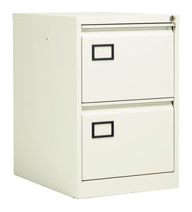 Bisley 2 Drawer Contract Steel Filing Cabinet | Chalk White