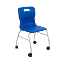 Load image into Gallery viewer, Titan Move 4 Leg Chair With Castors | Blue