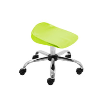 Load image into Gallery viewer, Titan Swivel Junior Stool with Chrome Base and Castors Size 5-6 | Lime/Chrome