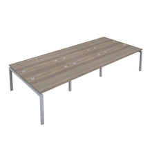 Load image into Gallery viewer, Telescopic Bench with Cable Ports: 6 Person | 1200 X 800 | Grey Oak/Silver