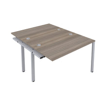 Load image into Gallery viewer, CB Bench Extension with Cable Ports: 2 Person | 1600 X 800 | Grey Oak/Silver