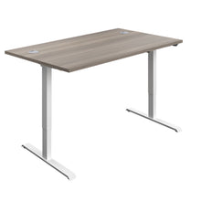 Load image into Gallery viewer, Economy Single Motor Sit Stand Desk | 1200 X 800 | Grey Oak/White