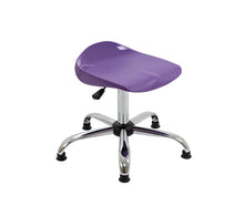 Load image into Gallery viewer, Titan Swivel Senior Stool with Chrome Base and Glides Size 5-6 | Purple/Chrome