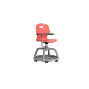 Arc Community Swivel Chair With Arm Tablet | Coral