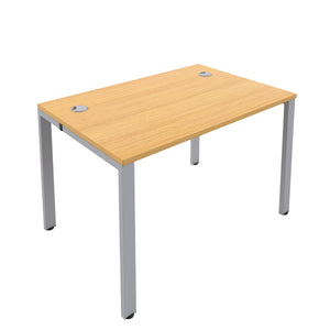 CB Bench with Cable Ports: 1 Person | 1400 X 800 | Nova Oak/Silver