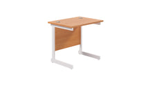Load image into Gallery viewer, Single Upright Rectangular Desk: 600mm Deep | 800X600 | Beech/White