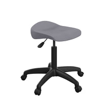 Load image into Gallery viewer, Titan Swivel Senior Stool with Plastic Base and Castors Size 5-6 | Charcoal/Black