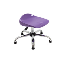Load image into Gallery viewer, Titan Swivel Junior Stool with Chrome Base and Glides Size 5-6 | Purple/Chrome