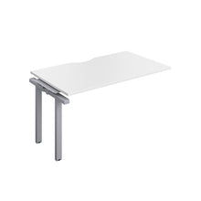 Load image into Gallery viewer, Telescopic Bench Extension with Cut Out: 1 Person | 1400 X 600 | White/Silver