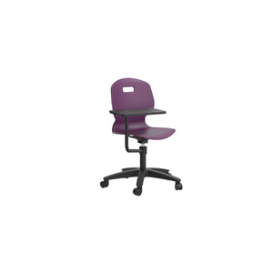 Arc Swivel Chair With Arm Tablet | Grape