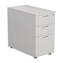 Load image into Gallery viewer, Essentials Desk High 3 Drawer Pedestal | 800 Deep | White